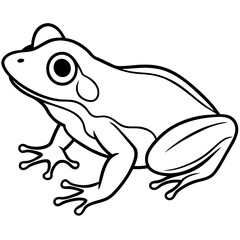 Elegant Frog Line Art in Viridian