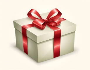 Obraz premium Isolated gift box, a wrapped surprise with a ribbon bow, perfect for any holiday or celebration