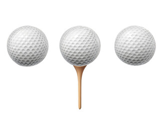 Golf balls and tee digital composition
