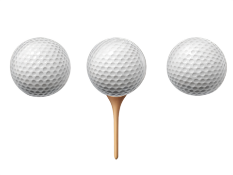 Golf balls and tee digital composition