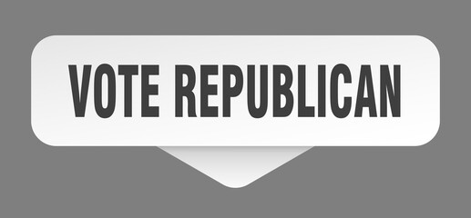 vote republican sticker. vote republican sign isolated on gray background