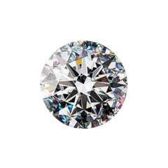 Close-Up of a Brilliant Round Diamond with Sparkling Facets