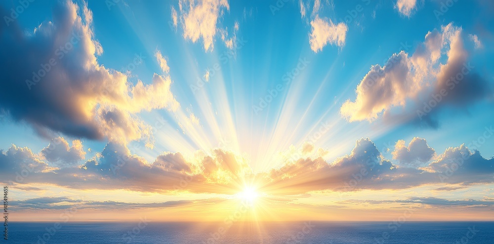 Aufkleber a celestial day is characterized by a sky with a soft blue gradient extending infinitely