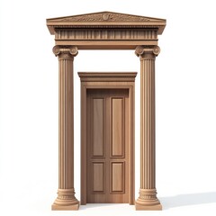Obraz premium Classical Wooden Entrance