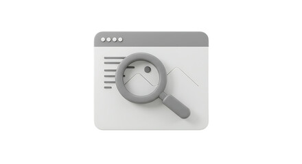 Magnifying Glass on Website Illustration