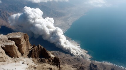 murky underwater sediment emerging from hidden source
