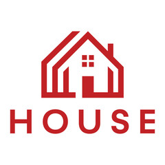 house property flat minimalist logo design