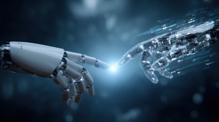 Artificial intelligence meets digital technology representing connection and futuristic concept