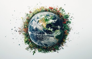 Earth adorned with vibrant flora