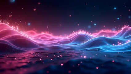 Obraz premium Abstract light trails, motion blur, technological concept, Blue Digital Background with Bright Light