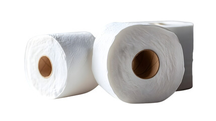 Fototapeta premium Premium Quality White Toilet Paper Roll Isolated on Clean Background