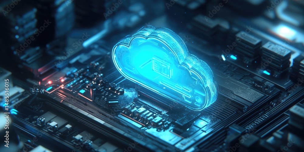 Aufkleber cloud computing security on a circuit board