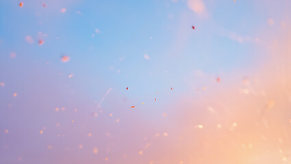 Pastel Sky Filled with Glimmering Particles A Dreamy Abstract Background