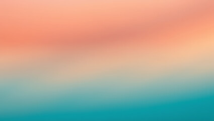Abstract Peach and Teal Gradient Background Soft, Blurry Sunset Hues