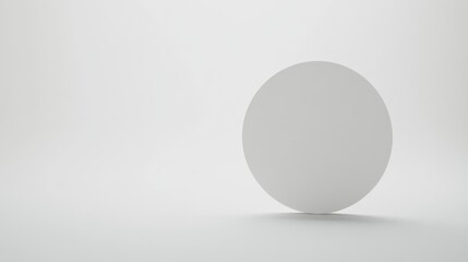 A white circle is on a white background