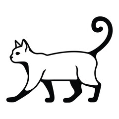 Black and White Cat Silhouette