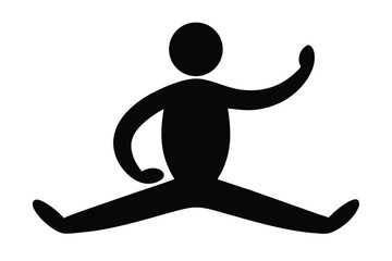 Yoga Special Needs Silhouette Vector  Inclusive Yoga Design for All
