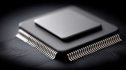 High-performance microprocessor showcasing intricate engineering details and advanced technology featuring a sleek design that embodies innovation and efficiency in computing