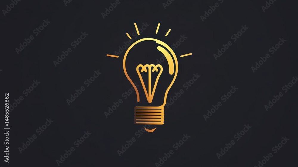 Poster create a light bulb icon with a book inside, symbolizing the connection between knowledge and innova