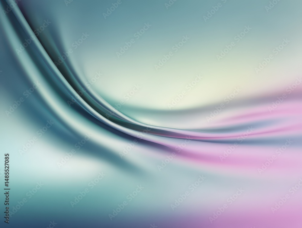 Poster soft flowing waves in pastel colors creating a tranquil and serene background for artistic and creat
