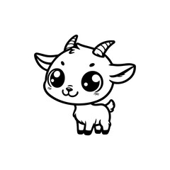 Naklejka premium a illustration of goat