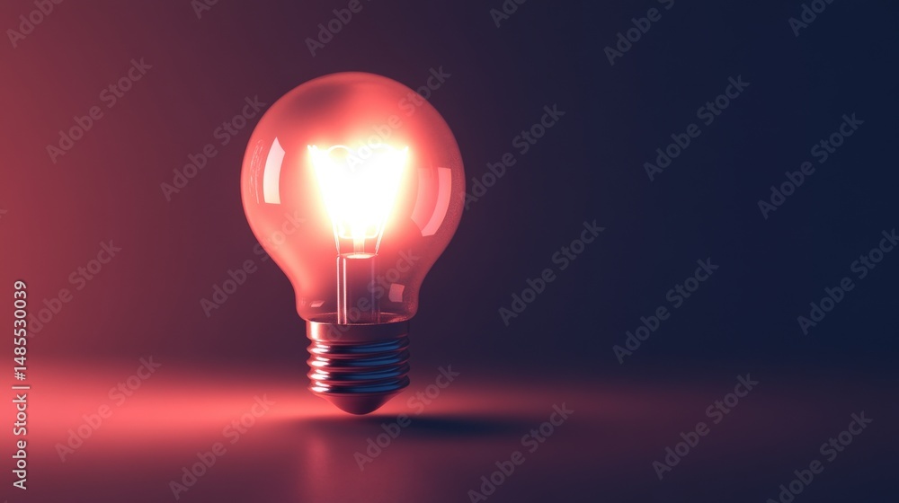Poster create a minimalist light bulb icon with clean, sharp lines and a modern aesthetic.