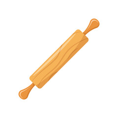 Rolling pin icon in flat style. Cooking equipment vector illustration on isolated background. Cookware sign business concept.