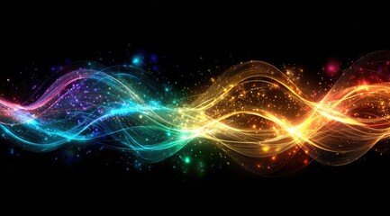 Abstract vibrant energy waves