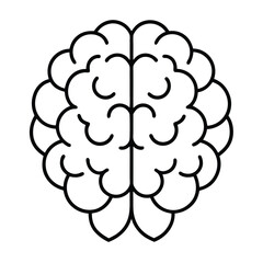 Brain Icon Vector Illustration - Cartoon, Clipart, and Line Art Design for Printable Graphics.eps