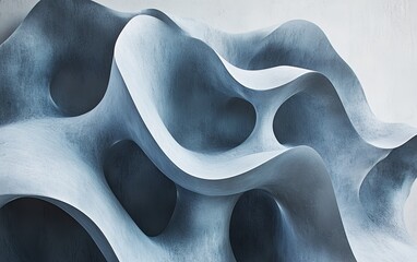 Abstract sculpted concrete form