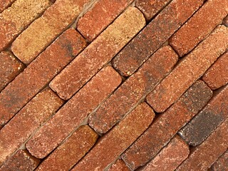 red brick wall diagonal