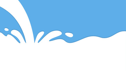 Pouring milk illustration on light blue background with some copy space for text