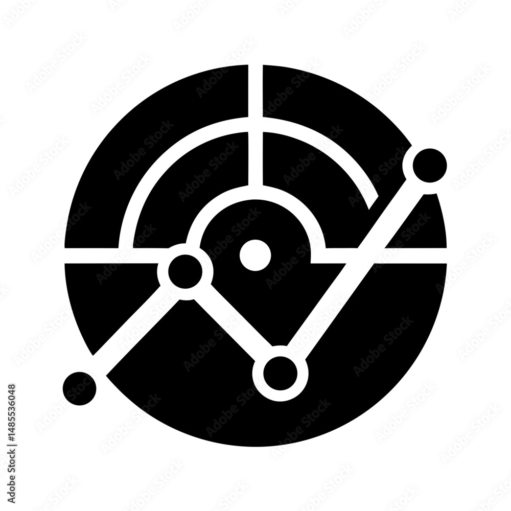 Poster anomaly detection icon vector