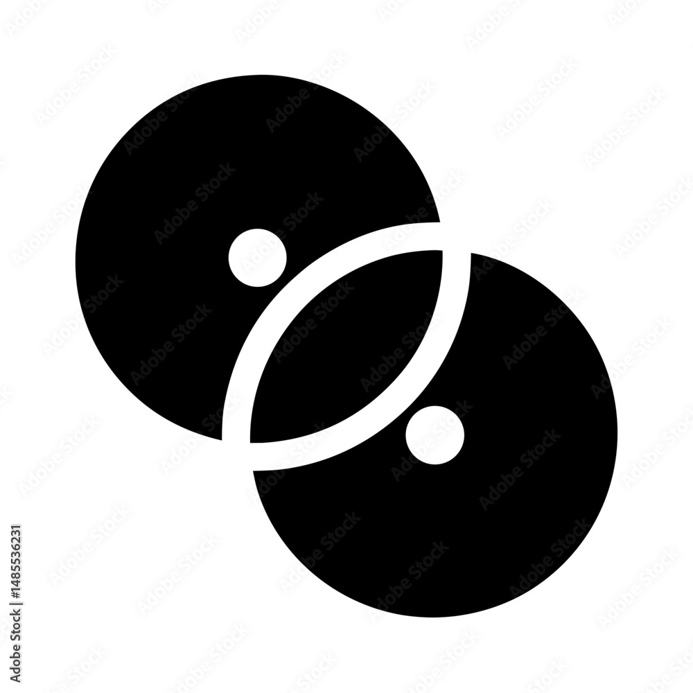 Aufkleber data intersection icon vector