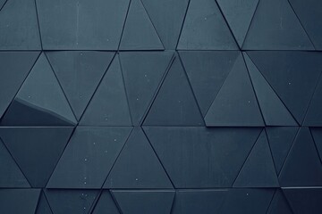 Dark, geometric triangular facade
