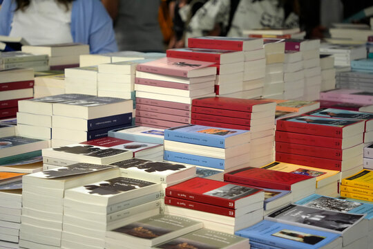 TORINO, ITALY - MAY 15 2025 - Salone Internazionale del Libro (International Book Fair) at Lingotto Fiere Turin is the most important italian festival in the publishing world of reading.