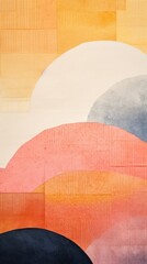 Sunset abstract painting art.