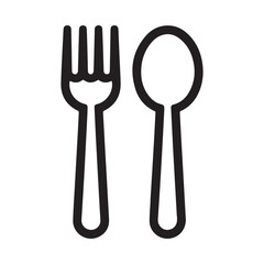set of kitchen utensils. Fork icon symbol