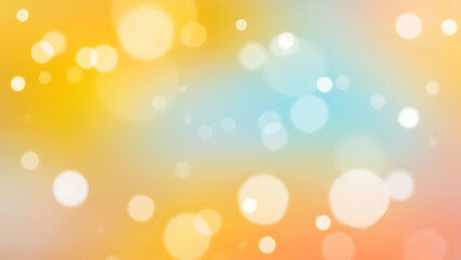 Abstract Bokeh Background Soft Yellow and Blue Lights