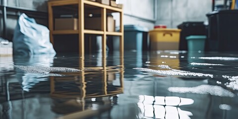 Flooded Interior Garage