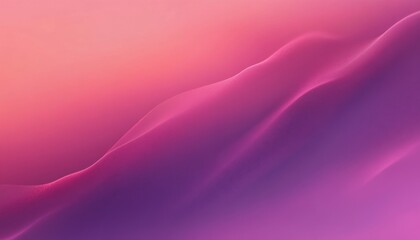Fototapeta premium Soft smooth flowing fabric or material in pink and purple gradient with gentle curves and folds