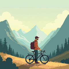Mountain Biking Adventure: Woman Cyclist Riding Road and Trail Bikes Outdoors in Nature, Fitness, Speed, Endurance, Freedom, Helmet Gear, Racing, Exercise, Healthy Recreation, 