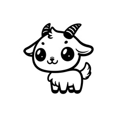 Naklejka premium a illustration of goat