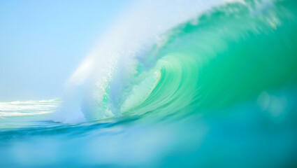 Majestic Ocean Wave Turquoise Waters and Dynamic Curl