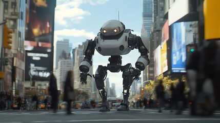A robot cleaner maintaining cleanliness in office spaces daily

