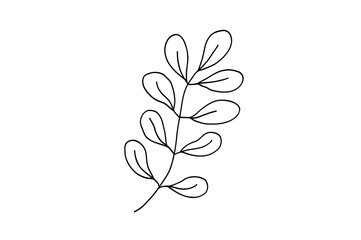 植物の手書き北欧風シンプルベクターイラスト