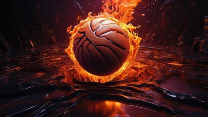 "Dynamic Basketball Court Background"