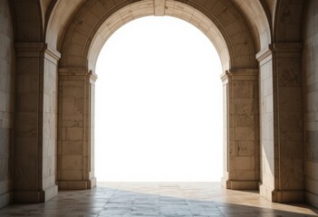 Interior arch with blank background, framing natural copy space.