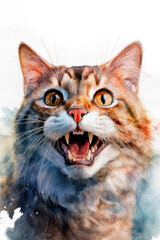 Pet dental health month. Cat portrait