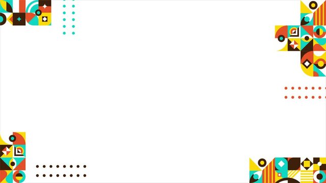 Abstract slide animation border that is good for your slide presentation with flat colors.